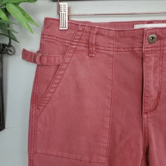 ANTHROPOLOGIE HEI HEI SLIM UTILITY CARGO PANTS RUST 27 - Picture 6 of 12